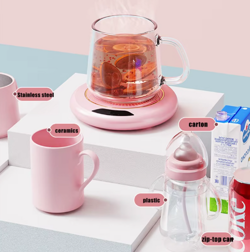 1PC Thermostatic Heating Coaster USB Home Heating Coaster 3-speed Adjustment Heating 55 Degrees Constant Temperature